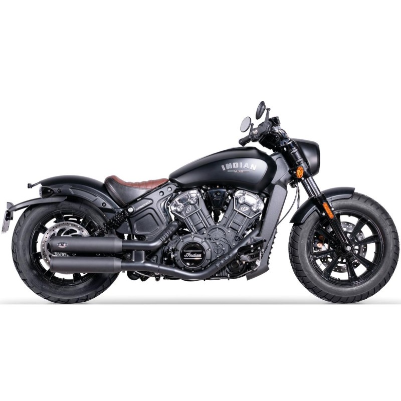 Double Slip-On Muffler Set Endcap Style Chubby Black Ceramic Coated