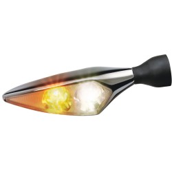 Micro Rhombus PL LED Turn Signal/Position Light Front Right Chrome Clear LED