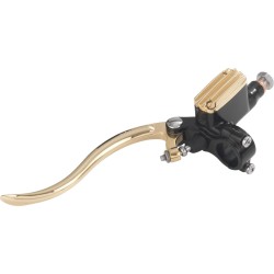 Deluxe Clutch Master Cylinder Kit Brass Polished Lever and Master Cylinder Cover Black 14 mm Hydraulic Clutch