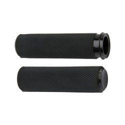 Knurled Fusion Grip Black Endcap Black Anodized 1" Throttle By Wire