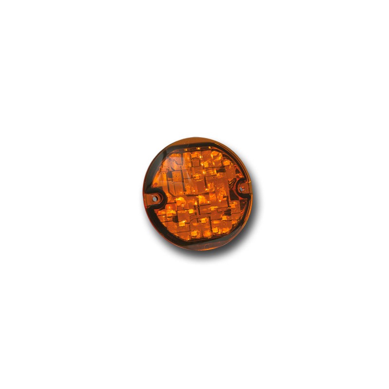 Flat-Style Turn Signal Insert Chrome Amber LED