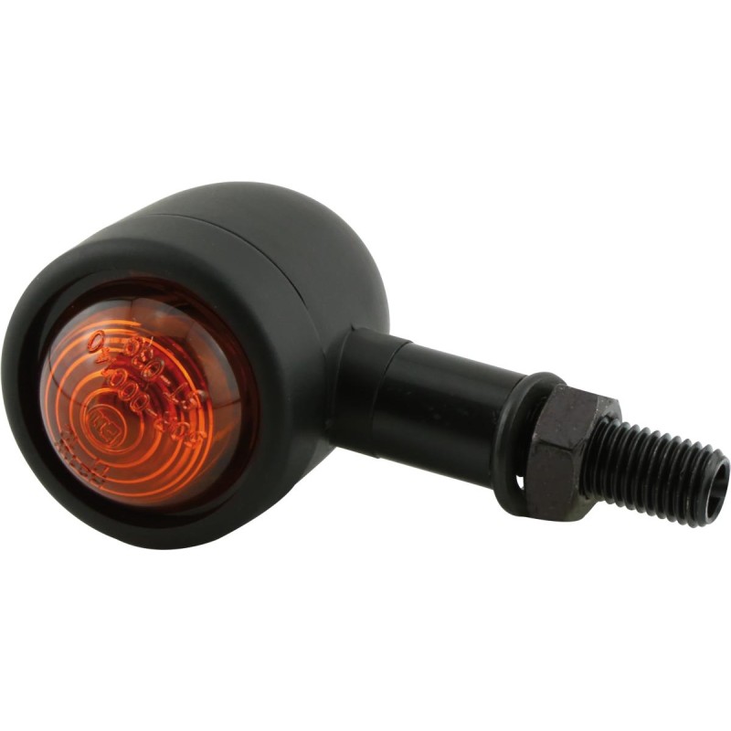 Old School Type 1 Turn Signal Black Amber Halogen