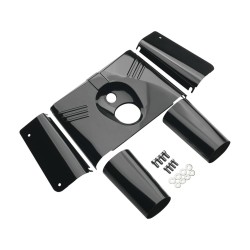 5-Piece Fork Tins for FL Softail Models With fork sliders Black