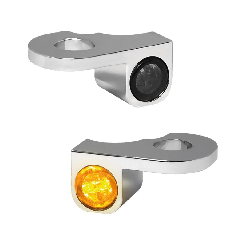 NANO Series LED Turn Signals Chrome Smoke LED