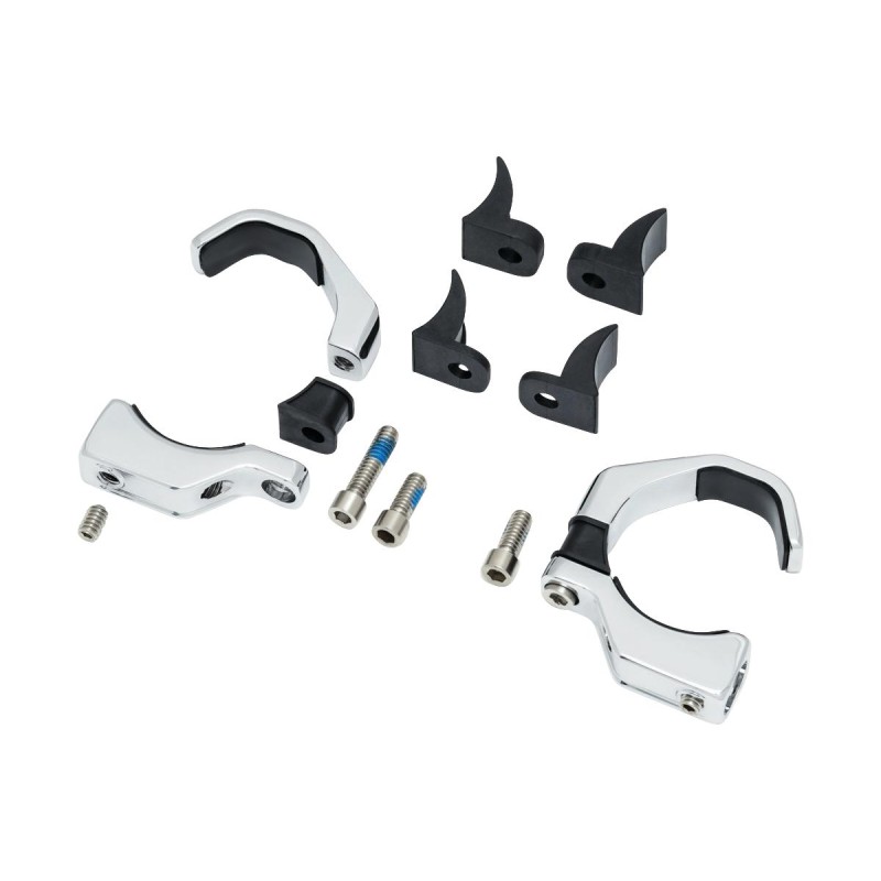 Custom Light Pipe Wrench Fork Mounts Chrome