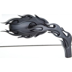 Flamed Micro Mirror Black Powder Coated Right