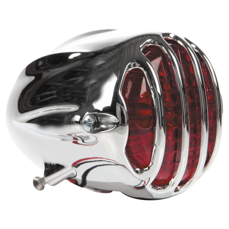 Alcatraz LED Taillight without Mounting Bracket Aluminium Polished Red Dual Filament
