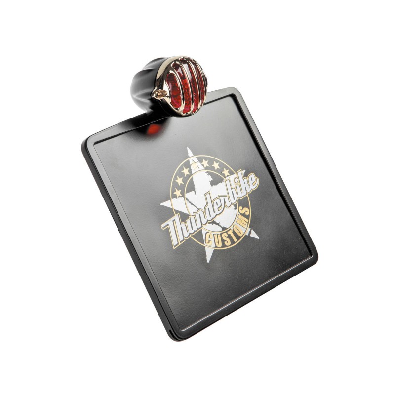 Alcatraz LED Taillight without Mounting Bracket Aluminium Polished Red Dual Filament