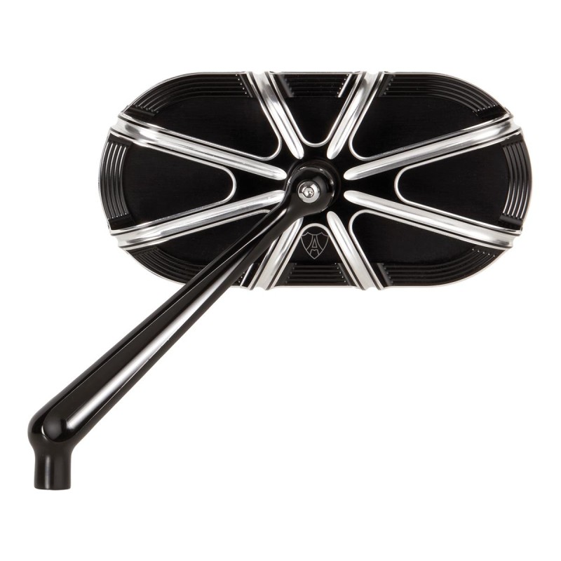 10-Gauge Forged Billet Mirror Black Anodized Left