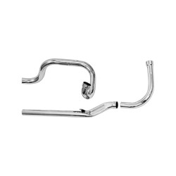 Independent Dual Headers for Panhaeds and Shovels Chrome