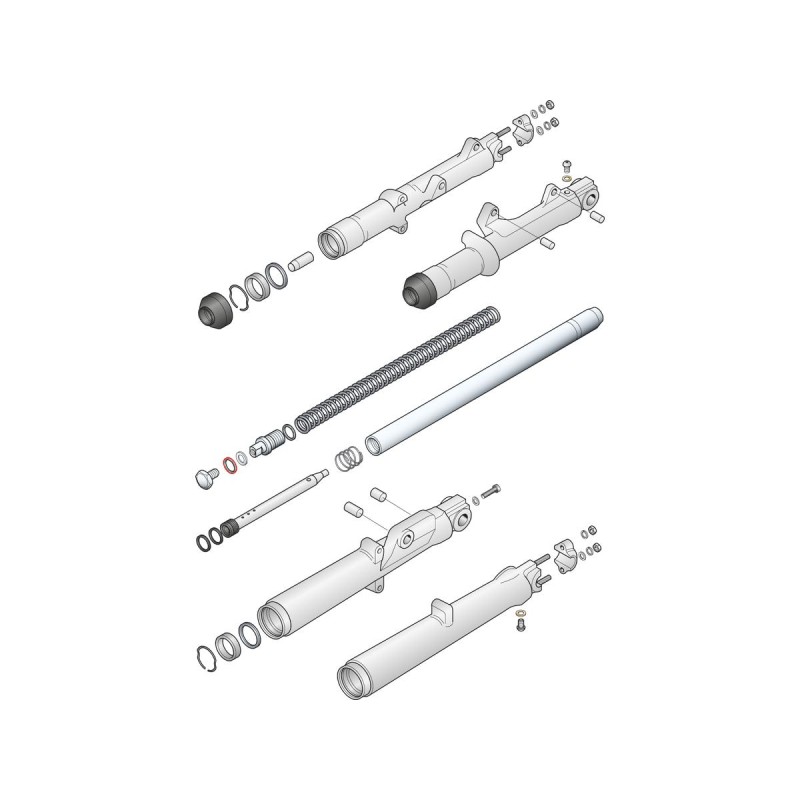 Washer Slider Cap Nut Big Twin Front Fork Parts OEM 5710