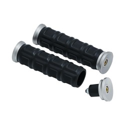 Dillinger Open Ends Grips Silver 1" Throttle By Wire Throttle Cables