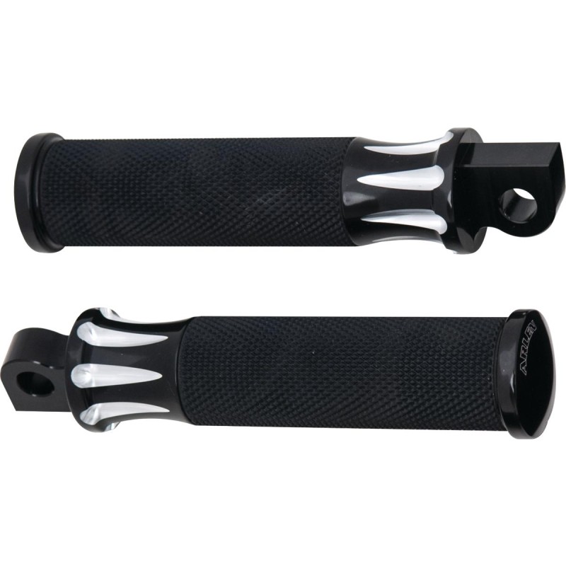 Deep Cut Fusion Footpeg Black, Anodized