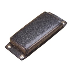 Retro Smooth Pillion Pad Charcoal Synthetic Leather
