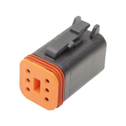 6 Wire Male Connector Housing Black