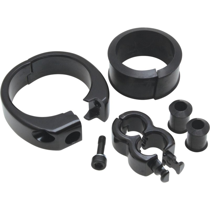 Swivel Head 1 1/4"-1 1/2" Diameter Tubing Cable Clamp Dual Throttle/Clutch Cable Black