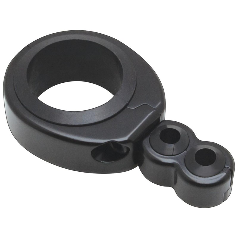 Swivel Head 1 1/4"-1 1/2" Diameter Tubing Cable Clamp Dual Throttle/Clutch Cable Black