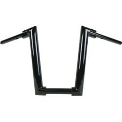 2" Str8UP Softail Handlebars Tall (380mm), Width Lower Tube 260 mm Black Powder Coated Hydraulic Clutch Throttle By Wire