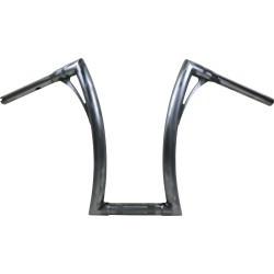 430 Extra Tall Flow Bar Super Fat M8 Softail Handlebar with 1 1/4" Clamp Diameter 1,4" Raw Throttle By Wire