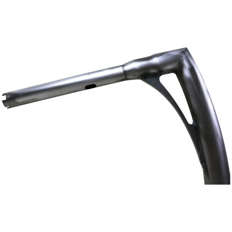 430 Extra Tall Flow Bar Super Fat M8 Softail Handlebar with 1 1/4" Clamp Diameter 1,4" Raw Throttle By Wire