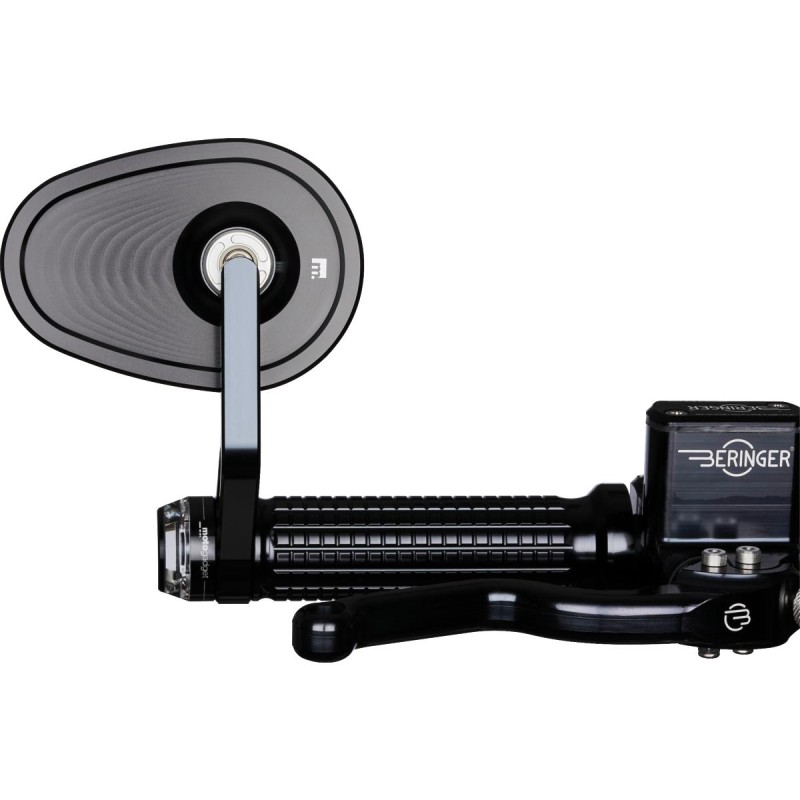 mo.view road Bar End Mirror Black, Anodized