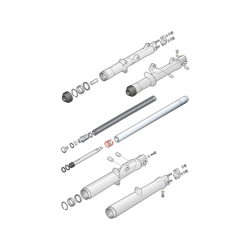 Spring Damper Tube Big Twin Front Fork Parts OEM 45855-77
