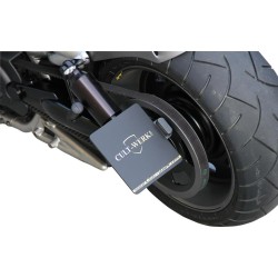 Sidemount License Plate Bracket Kit Germany 180 x 200 mm Black Powder Coated