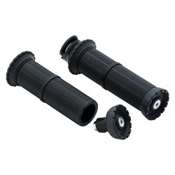 ISO Universal 7/8" Grips Gloss Black 7/8" Throttle By Wire Throttle Cables