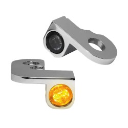 NANO Series LED Turn Signals Chrome Smoke LED
