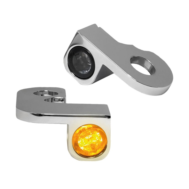 NANO Series LED Turn Signals Chrome Smoke LED