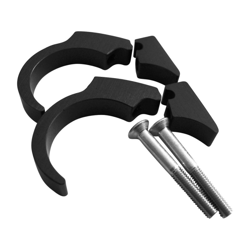 1" Handlebar Instrument Clip Kit Black Anodized