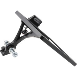 Slide-In Frame Side Mount License Plate Holder Germany 180 x 200 mm Black Powder Coated