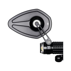 mo.view pace Bar End Mirror Stem length: 60mm Black, Anodized