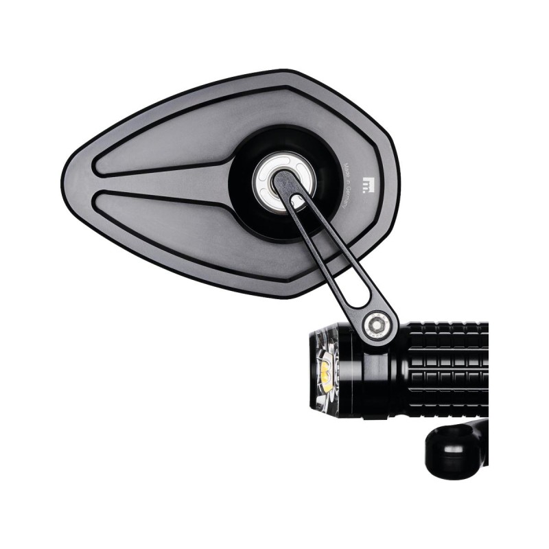 mo.view pace Bar End Mirror Stem length: 60mm Black, Anodized