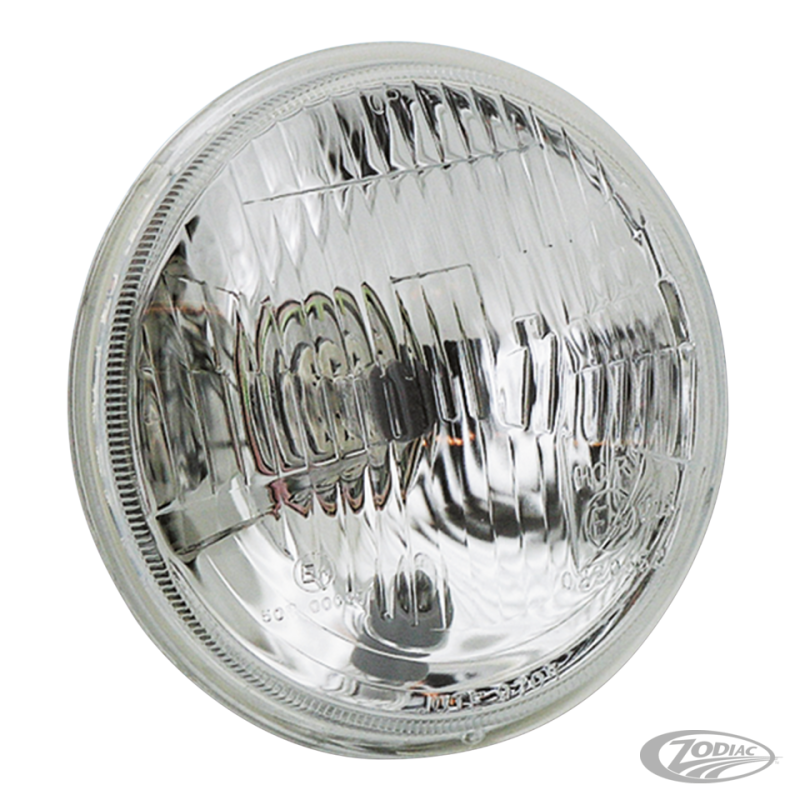 PHARE CHROME 6 1/2" SPRINGER AVEC RAINURES ET VISIERE