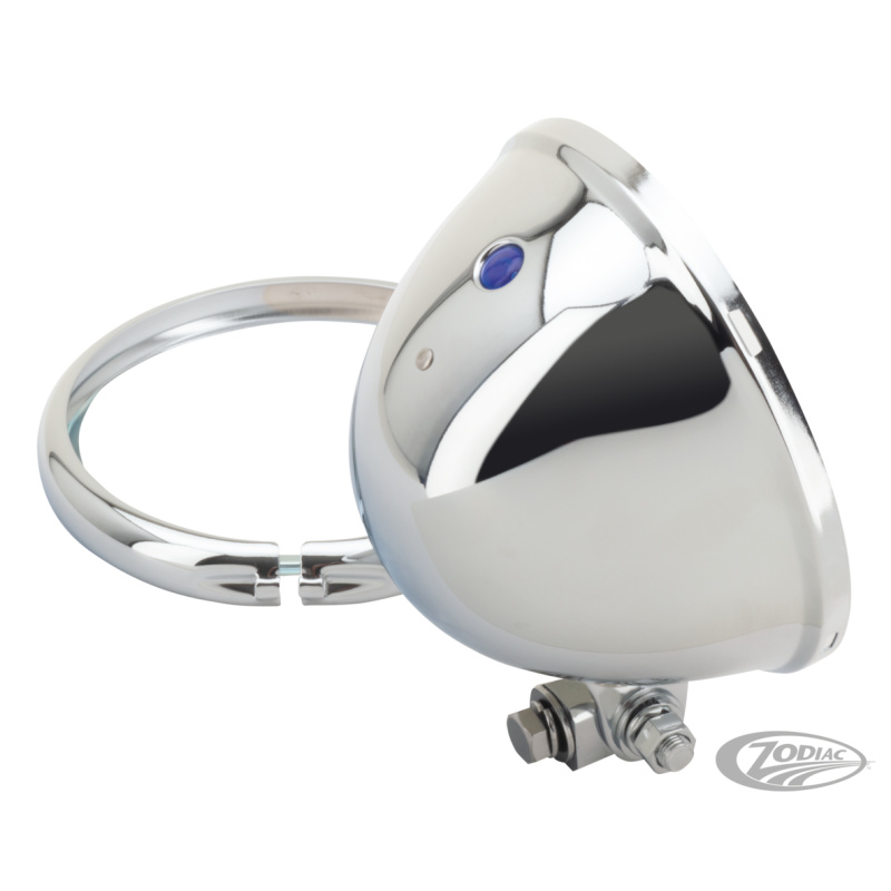 PHARES 5 1/2" DE STYLE BATES CHROMÉS