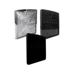 Inside License Plate Base Plate Swedish Size 155x175mm Flat Black Satin