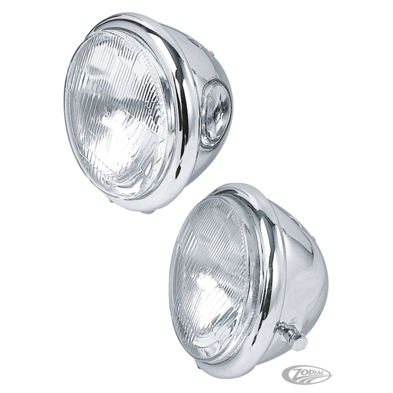 PHARES 5 1/2" DE STYLE BATES CHROMÉS