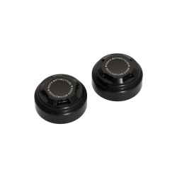 Sportster S Upper Fork Stem Cover Premium, with Ricks Logo Black Satin