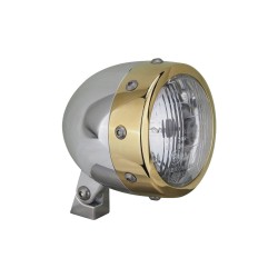 Retro 4 3/4" Scheinwerfer Aluminium Polished H4