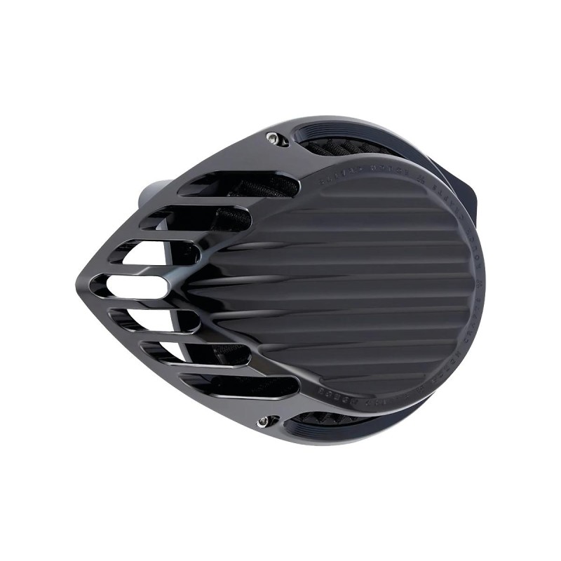 Finned Air Cleaner Black Anodized