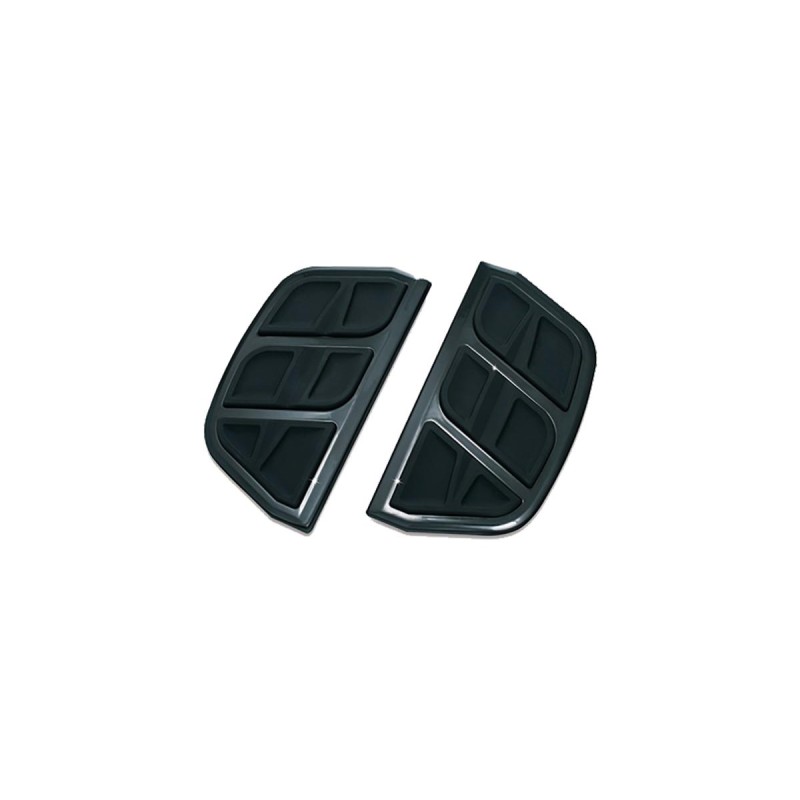 Kinetic Floorboard Inserts For H-D D-Shaped Passenger Boards Gloss Black