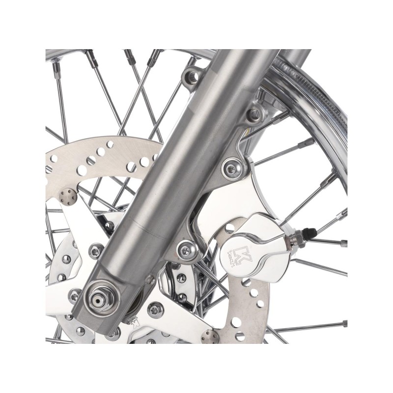 Kustom Tech 2 Piston Front Bracket, For 11,5" Rotor, Left, Polished