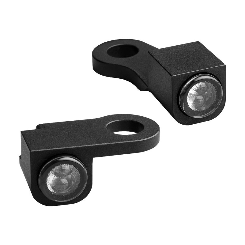 NANO Series LED Turn Signals/Position Light Black Anodized Smoke LED