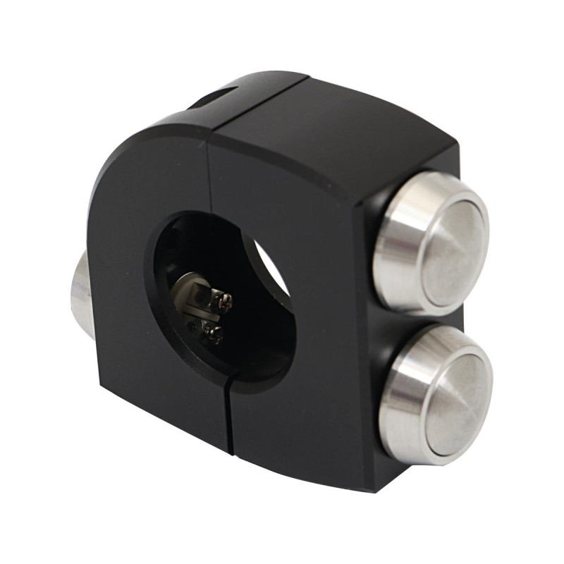mo.switch 3 Push-Button Clamp Polished push buttons Black 7/8"
