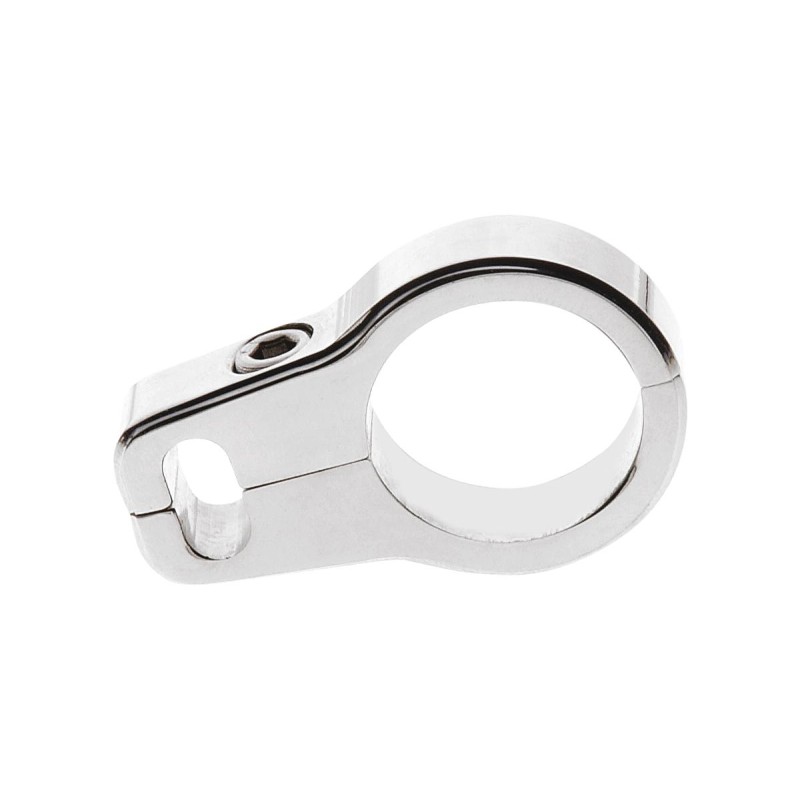 Cable Clamp For dual throttle cable and 1" diameter tubing Chrome