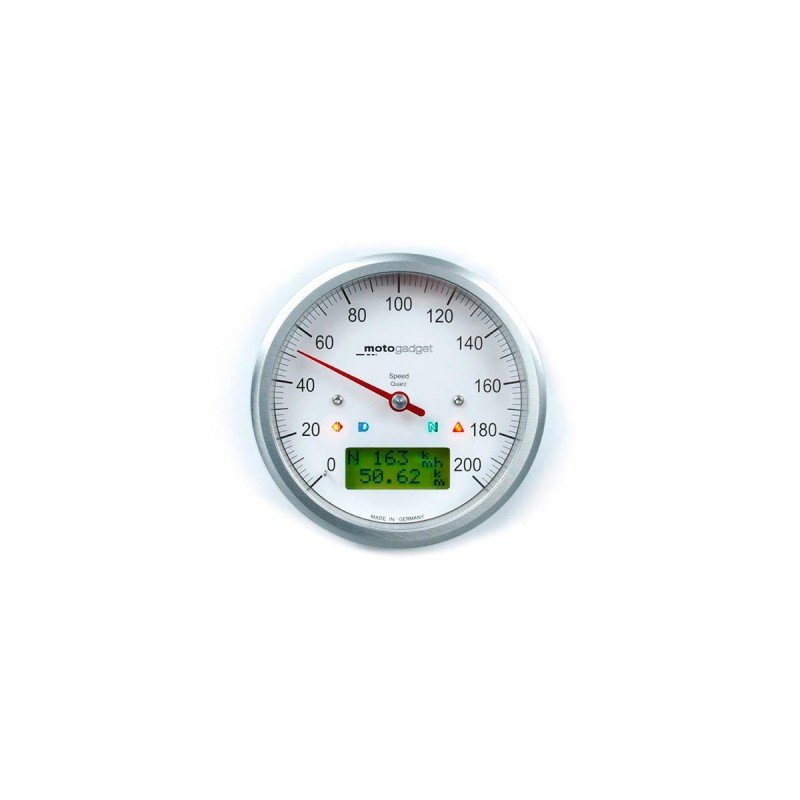 MG MOTOSCOPE CLASSIC 8K SCALE BLKPOLISHED BEZEL WHITE FACE Tachometer