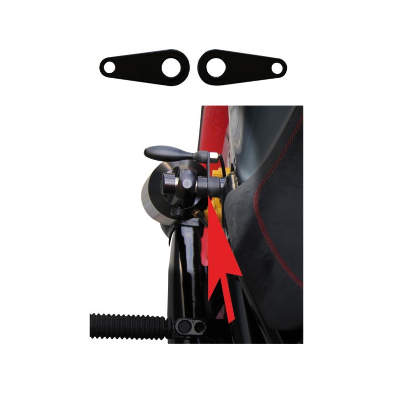 Rear Turn Signal Bracket Black Powder Coated