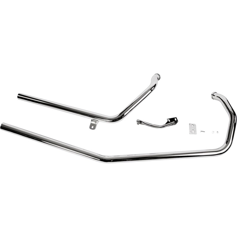 Sportster Upsweep Drag Pipes Straight Cut for Sportster Engines in Rigid Frames Chrome 1,75"