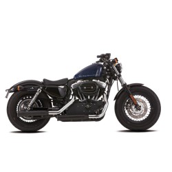 Double Groove Slip-On Mufflers Black Satin